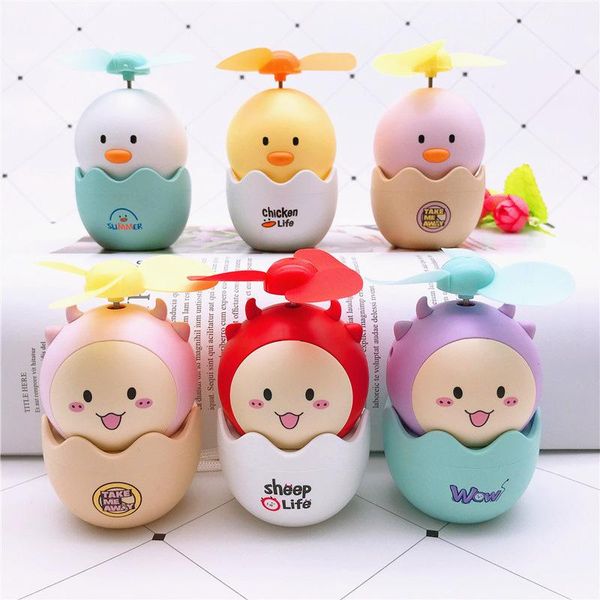 

electric fans mini cartoon fan cute eggshell shape portable outdoor usb rechargeable travel cooler handheld children's toys gifts