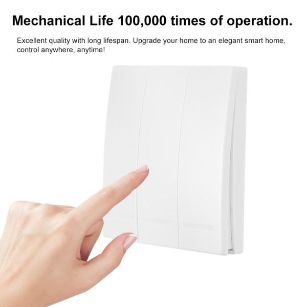 

ewelink push button wall light switch remote controller 1/2/3 gang 86 type 433mhz wireless rf control smart home living controlers