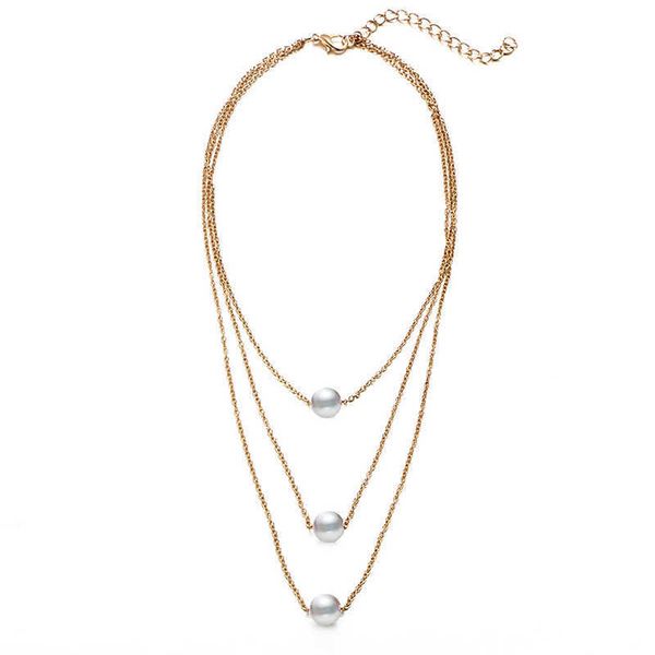 

necklace five-pointed star pendant clavicle chain creative retro simple eight-pointed star crescent three-layer necklace jewelry gift, Silver