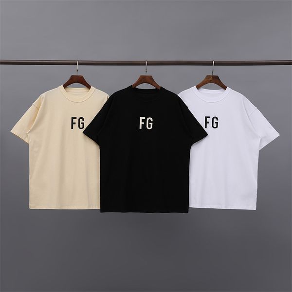

luxury design feel god season 6 fg rich printing reverse sewing design high loose fashion short sleeve t-shirt for men and women, White