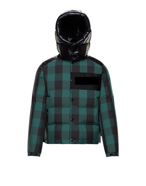 

luxury french women's down jacket maya france brand designer hooded collar jackets plaid coat, Black