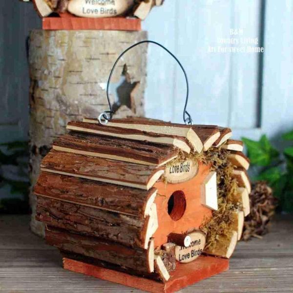 

bird cages decoration birdhouse garden gifts courtyard wooden nesting home hanging box house nests q9f3