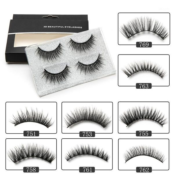 

pairs natural false eyelashes fake lashes long makeup 3d mink eyelash extension for beauty1