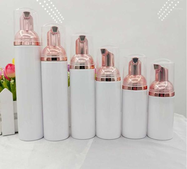 

storage bottles & jars 1pcs plastic foamer pump bottle refillable empty cosmetic cleanser soap dispenser foam container 30/60/80/100ml