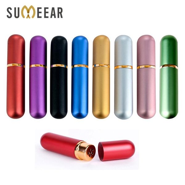 

storage bottles & jars 100piece/lot 5ml mini refillable conveniet atomizer perfume travel cosmetic container empty scent pump spray case