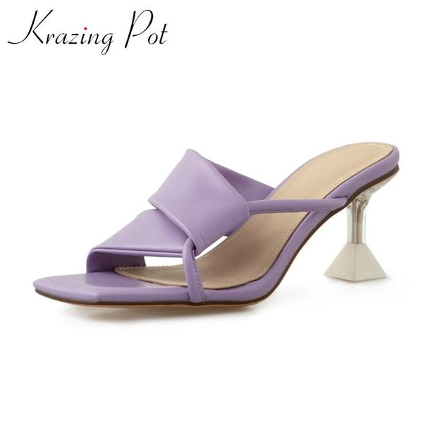 

krazing pot peep toe square strange style high heels gentlewomen fashion french romantic slip on women sandals l25 dress shoes, Black