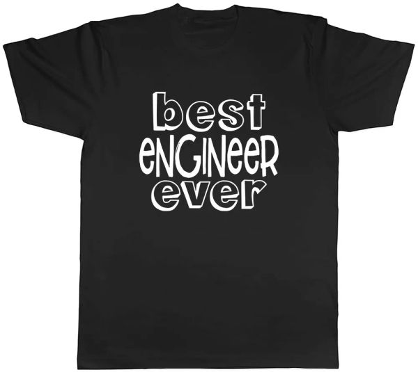 

engineer ever mens t-shirt tee, White;black