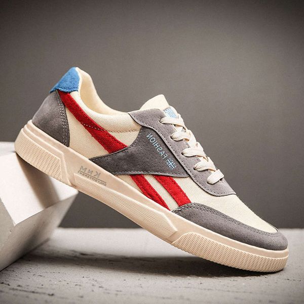 

casual shoes 2021 new spring canvas men's shoes casual student casual youth sports board, Black