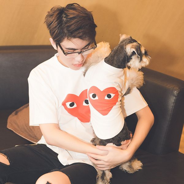 

brand dog summer pet fashion parent child cotton short sleeve teddy clothes