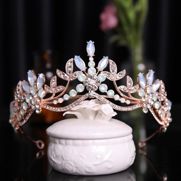 

hair clips & barrettes bridal crown headwear wedding birthday tiaras headdress rhinestones retro luxury accessories for women headbands, Golden;silver