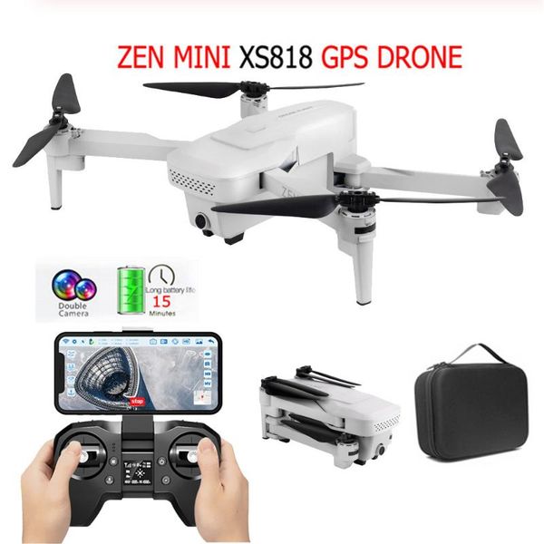 

visuo xs818 zen mini gps drone 4k hd dual camera 5g wifi fpv optical-flow quadcopter rc helicopter drones