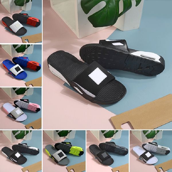 

sale mixed colors summer 90 men women slippers fashion slides 90s light triple black white grey outdoor mens flat flip flops beach l platfor