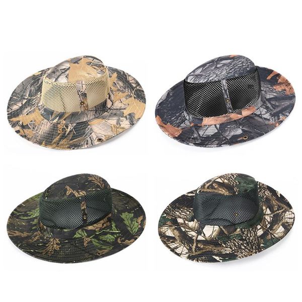 

hat military camouflage bucket hats army hunting outdoor hiking fishing sun protector fisherman cap tactical men, Black;white