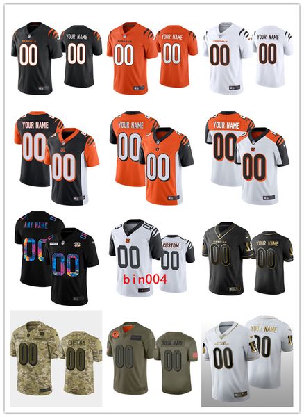 

customized jersey football cincinnatibengalsmen women youth limited vapor untouchable alternate 100% embroidery s-6xl, Black;red