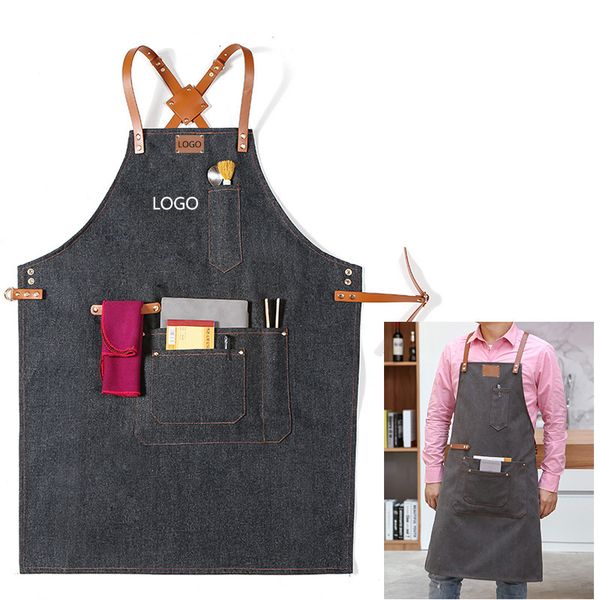 

apron fashion denim canvas baking milk tea coffee shop restaurant