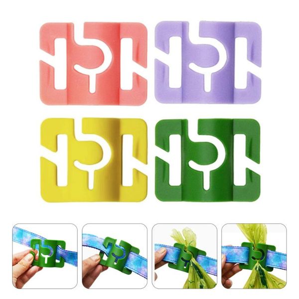 

storage bags 4pcs creative dog waste bag clip hands poop holder dispenser