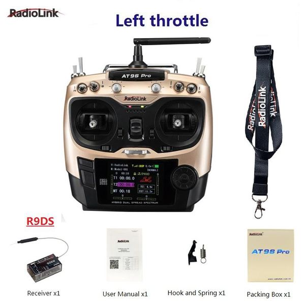 

radiolink at9s pro 2.4g 9ch system transmitter with r9ds receiver at9 remote control update vision for quadcopter helicopter controlers