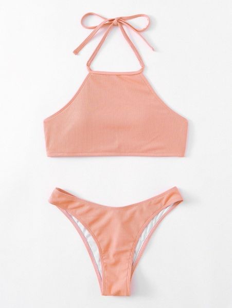 

high neck bikini swimsuit b4va#, White;black