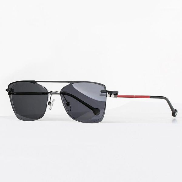 

sunglasses vintage polarized men retro clip on rimless sun glasses for driving fishing sunglass man, White;black