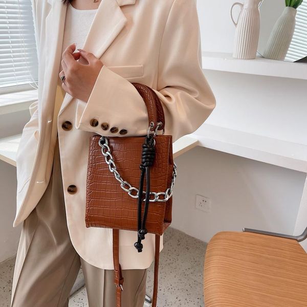 

evening bags women's handbag brown square female shoulder bag small 2021 ladies designer artificial leather with chain