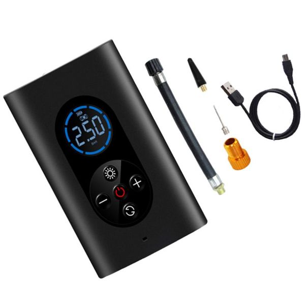 

inflatable pump set portable car air compressor wireless tire inflator rechargeable
