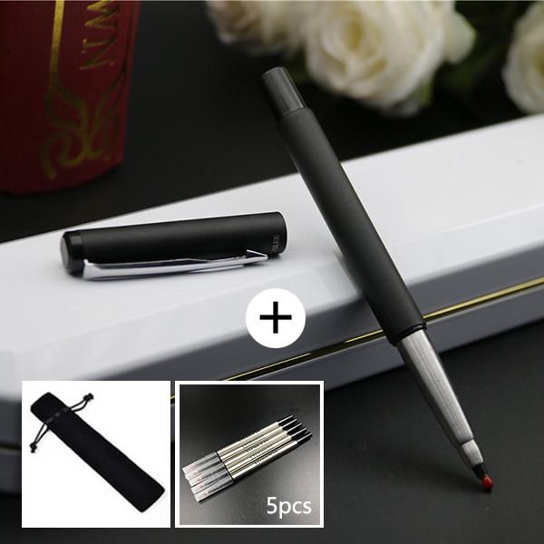 

roller ballpoint pen and refills 0.5mm writing school stationery office handles high-quality s pens, Blue;orange