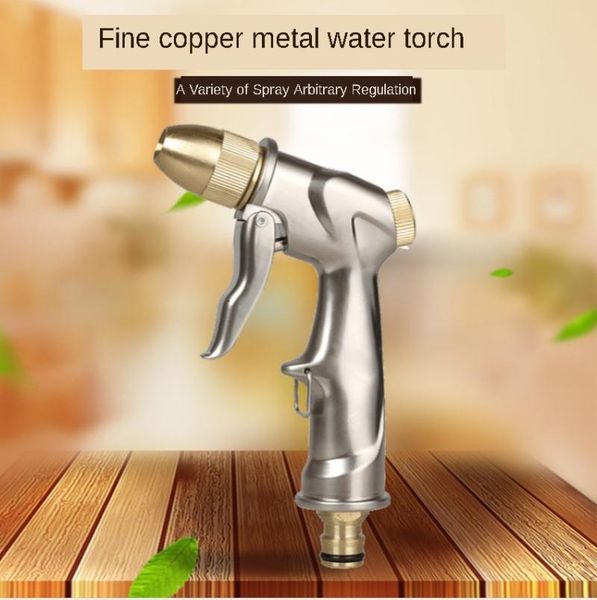 

alloy household car washing gun garden watering water torch shower nozzle for dog bath hose pressure washer equipments