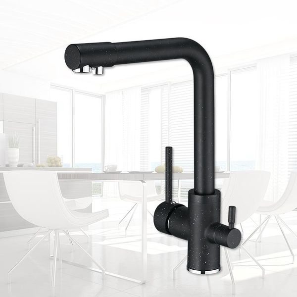 

kitchen faucets black faucet deck mounted mixer tap 360 degree rotation with water purification features 0175