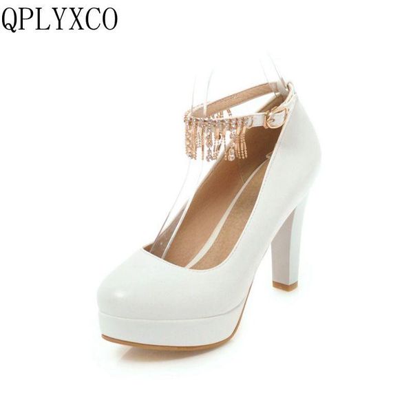 

big size 31-47 high heels shoes woman round toe pumps thin heel office ladies party wedding footwear women 1-5 dress, Black