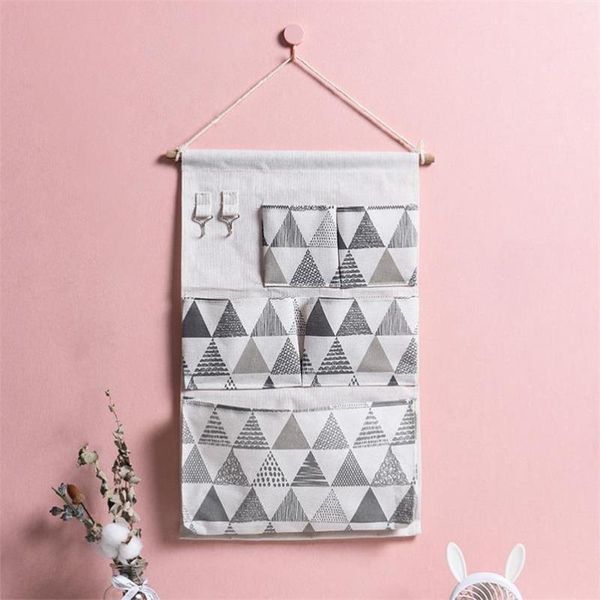 

home hanging storage bag wall decoration-style wall-mounted rack cloth bags