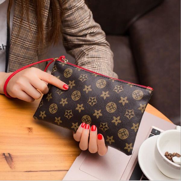 

2021 new old flower large capacity hand zero wallet summer mobile bag, Red;black