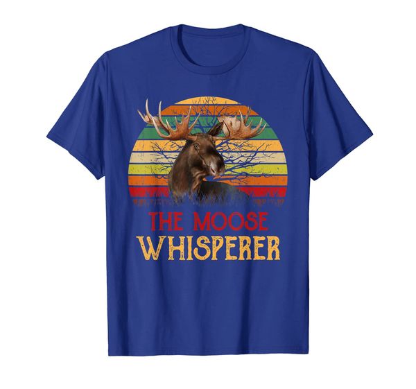 

retro vintage the moose whisperer tshirt moose lover gifts, White;black