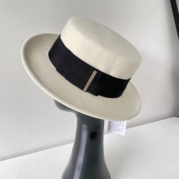 

stingy brim hats exquisite wool flat hat for women men caps winter wide fedora fashion elegant felt cowboy, Blue;gray