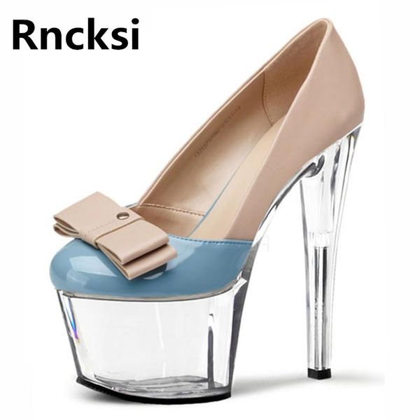 

dress shoes rncksi spring women party pumps pole dance 17cm high heel with platform, Black