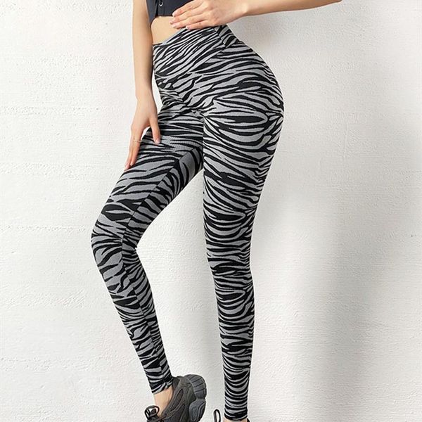 

yoga outfit luipaard leggings voor vrouwen fitness workout broek scrunch buhoge taille elastische zebra patroon gym running tights