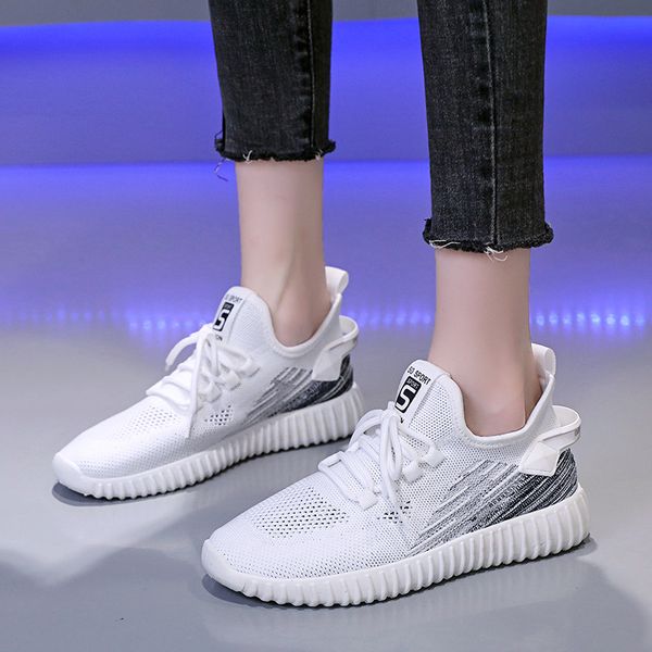 

arrival knit running shoes mens women sports tennis runners triple black grey pink white outdoor sneakers size 35-40 wy11-1766