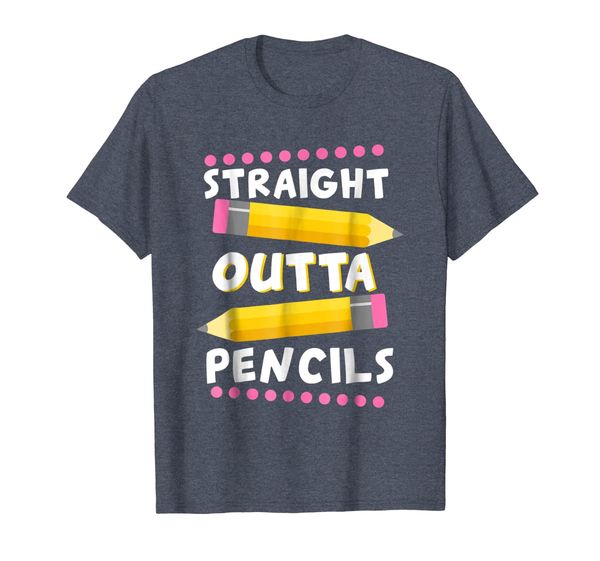 

straight outta pencils shirt for teacher back to school, White;black