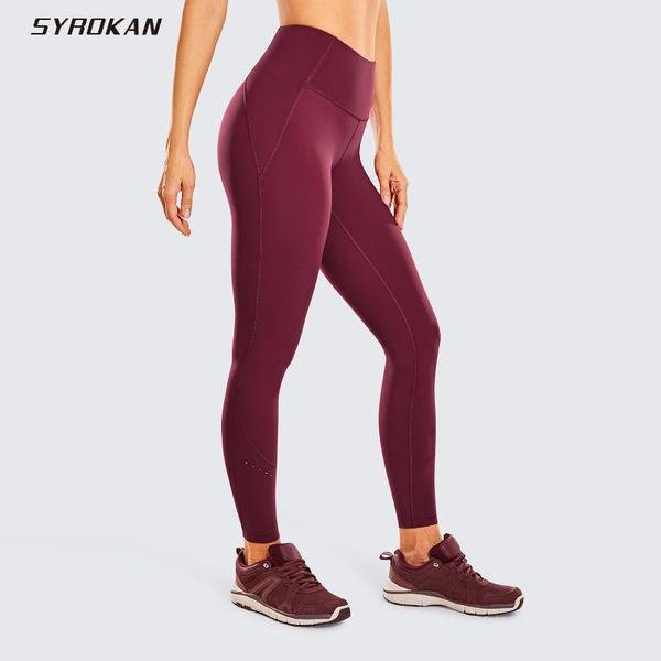 

yoga outfit syrokan naked feeling women's workout leggings 7/8 high waisted pants with side pocket-25 inches