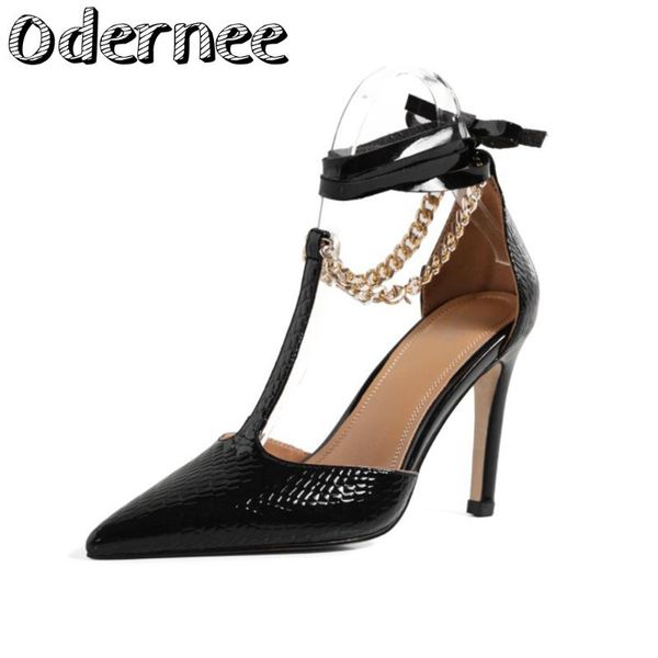 

ly arrived women pumps t-strap sandals super high heels gladiator luxury shoes designers zapatos mujer dress, Black