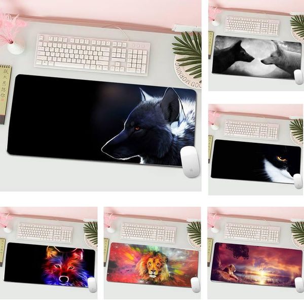 

mouse pads & wrist rests cat wolf lion large xl office computer desk mat table keyboard big pad lapcushion non-slip gamer mousepad