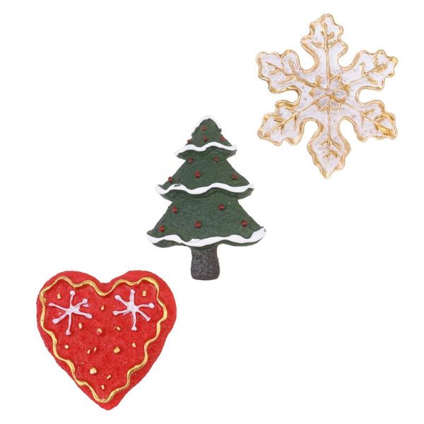 

fridge magnets 3pcs simulation cartoon heart tree snowflake refrigerator stickers 3d resin christmas for decoration