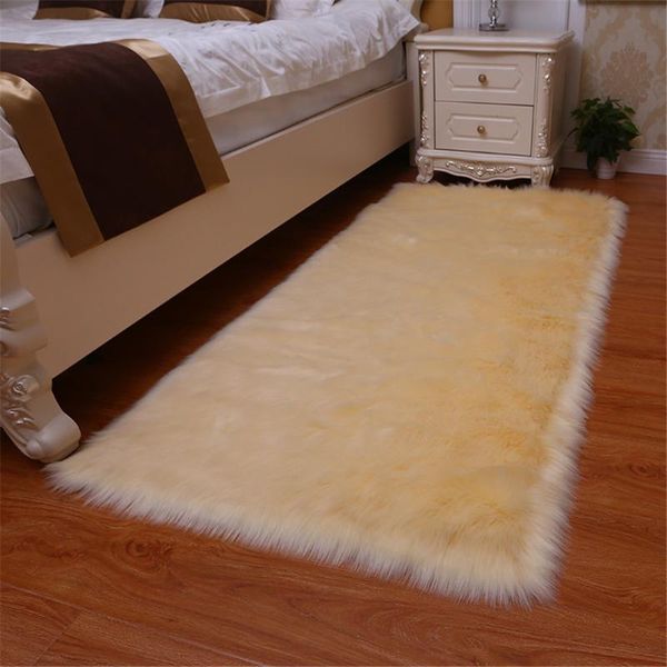 

carpets 1pc artificial wool carpet shaggy fluffy rugs for living room bedroom ye-