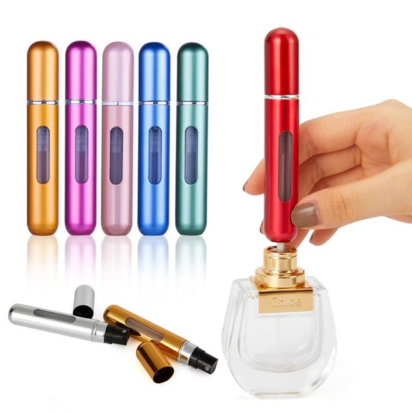 

storage bottles & jars 5ml 8ml portable mini refillable perfume bottle with spray scent pump empty cosmetic containers atomizer for travel