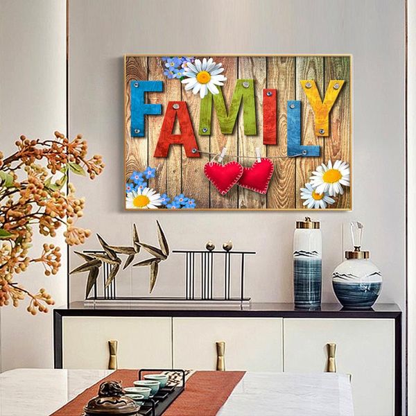 

diamond painting 5d diy full round family cross stitch art craft home decor