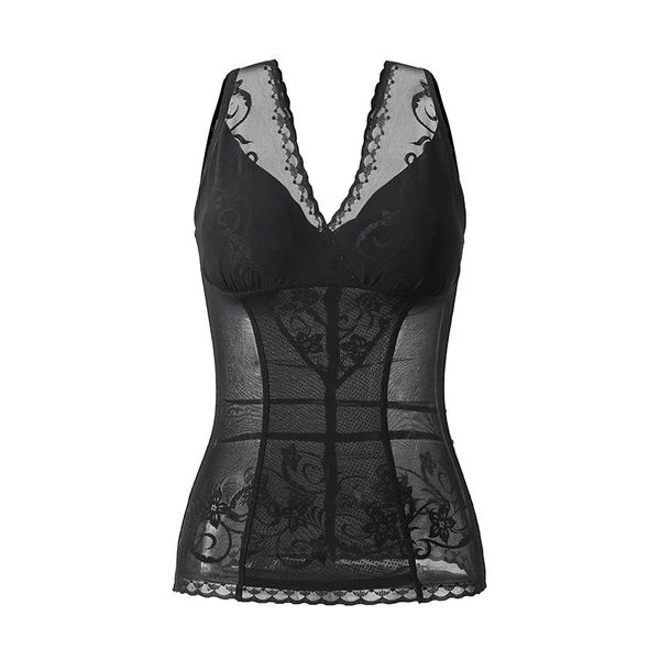 

women body shapewear bodysuit corset slimming overbust full shaper waist trainer black breathable bustier women's shapers, Black;white