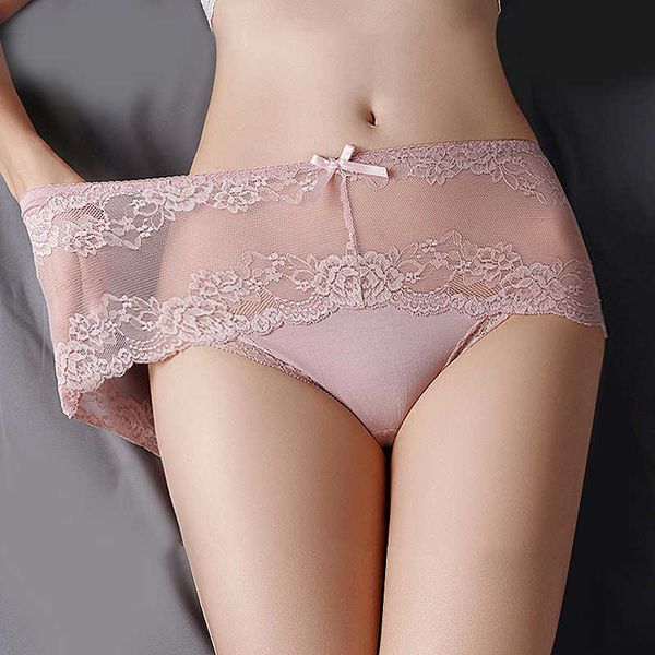 

women's panties ladies underwear seamless briefs lace transparent soft high-quality cotton plus size fashion, Black;white