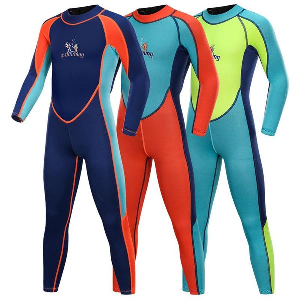 

sbart diving suit 2mm surfing suits neoprene wetsuit neopren wet windsurf kids uv swimsuit girls full body swim wear