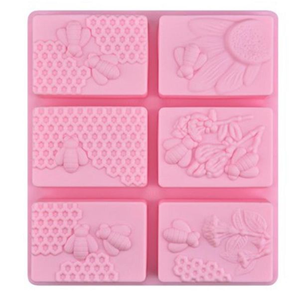 

craft tools bee silicone soap mold diy handmade 3d rectangle oval 6 form