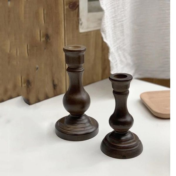 

wood candle holders wooden pillar candlestick holder set for rustic wedding party birthday holiday decoration valentine's day