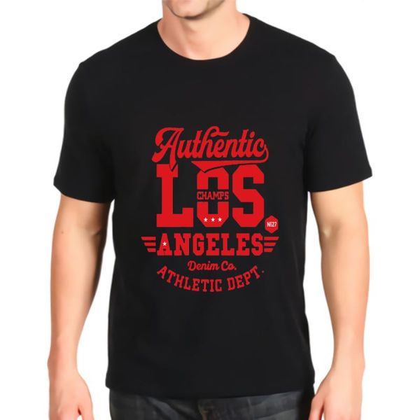 

men's t-shirts tshirt fashion printed los angeles athletic tees mens loose customization, White;black